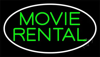 Green Movie Rental LED Neon Sign
