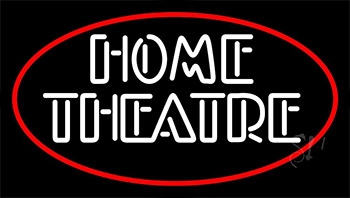Home Theatre With Border LED Neon Sign