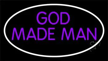 Purple God Made Man LED Neon Sign