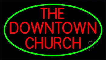 Red The Downtown Church LED Neon Sign