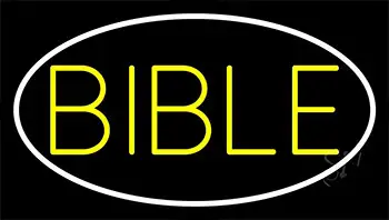 Yellow Bible LED Neon Sign