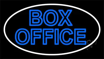 Blue Double Stroke Box Office LED Neon Sign