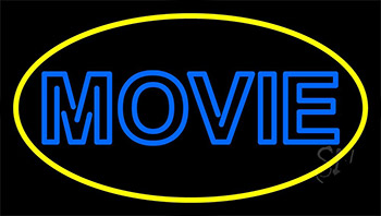 Blue Double Stroke Movie LED Neon Sign
