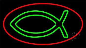 Christian With Border LED Neon Sign
