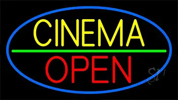 Yellow Cinema Open LED Neon Sign