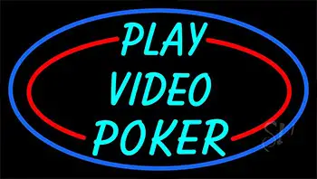 Play Video Poker LED Neon Sign