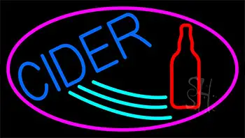 Blue Cider With Pink LED Neon Sign