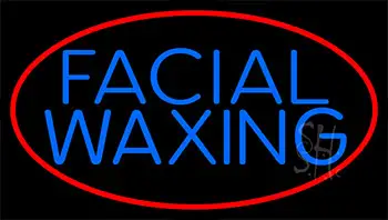 Blue Facial And Waxing Red LED Neon Sign
