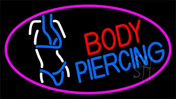 Body Piercing Logo LED Neon Sign