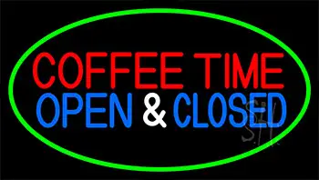 Coffee Time Open Closed LED Neon Sign