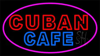 Double Stroke Cuban Cafe LED Neon Sign