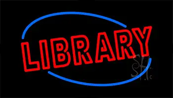 Double Stroke Library LED Neon Sign