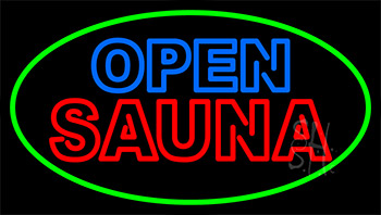 Double Stroke Sauna Open LED Neon Sign