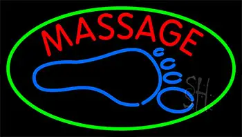 Foot With Double Stroke Massage LED Neon Sign