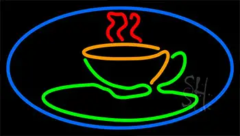 Green Coffee Glass LED Neon Sign