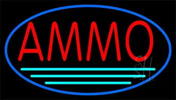 Red Ammo Turquoise Line LED Neon Sign