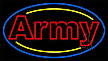 Red Double Stroke Army LED Neon Sign