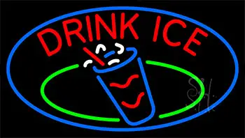 Drink Ice Cold LED Neon Sign