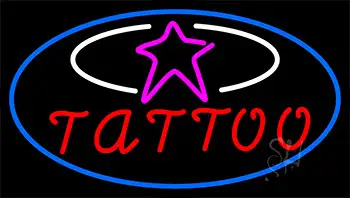 Tattoos With Star Logo LED Neon Sign