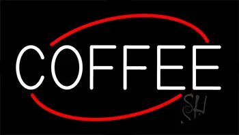 White Coffee LED Neon Sign