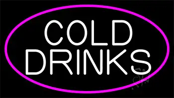 White Cold Drinks LED Neon Sign
