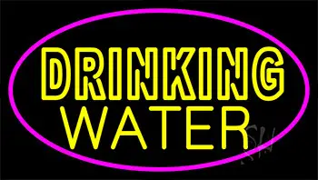 Yellow Drinking Water LED Neon Sign