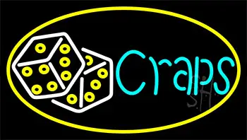 Double Stroke Craps With Dise 4 LED Neon Sign