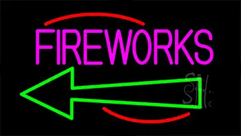 Fireworks With Arrow 2 LED Neon Sign