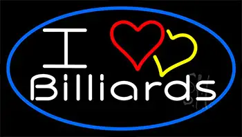 I Love Billiards 3 LED Neon Sign