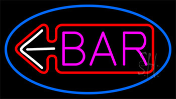 Bar With Arrow LED Neon Sign
