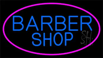 Blue Barber Shop LED Neon Sign