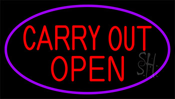 Carry Out Open LED Neon Sign