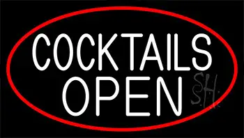 Cocktails Open LED Neon Sign