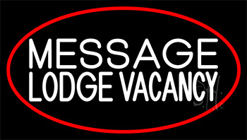 Custom Lodge Vacancy Red Border LED Neon Sign