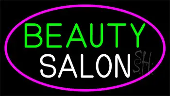 Green Cursive Beauty Block Salon LED Neon Sign