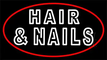Hair And Nails Double Stroke LED Neon Sign