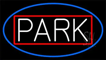 Park With Blue Border LED Neon Sign