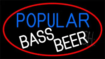 Popular Bass Beer With Red Border LED Neon Sign