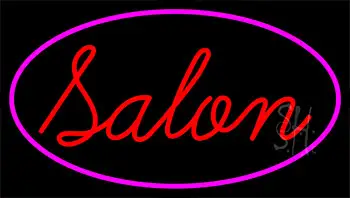 Red Salon LED Neon Sign