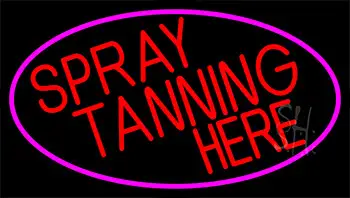 Red Spray Tanning Here LED Neon Sign