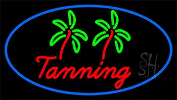 Red Tanning With Palm Tree LED Neon Sign
