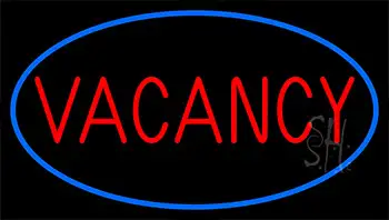 Red Vacancy With Blue Border LED Neon Sign