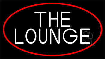 The Lounge With Red Border LED Neon Sign