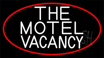 The Motel Vacancy With Red Border LED Neon Sign