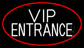 Vip Entrance With Red Border LED Neon Sign