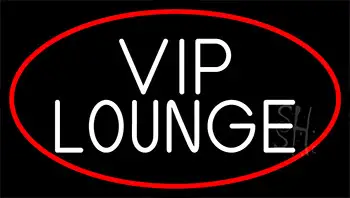 Vip Lounge With Red Border LED Neon Sign