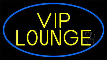 Yellow Vip Lounge With Blue Border LED Neon Sign
