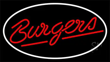 Cursive Burgers LED Neon Sign