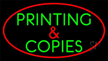 Printing And Copies LED Neon Sign