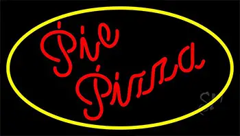 Red Pie Pizza LED Neon Sign